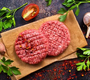 Beef Patty with Improved Texture
