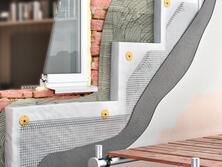 Masses de collage et d'armature dans l'ITE