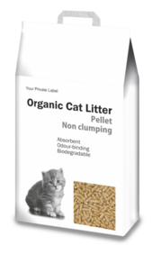 Litière organique pour chats